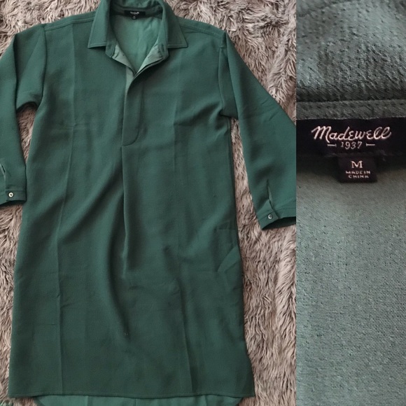 dark green tunic dress